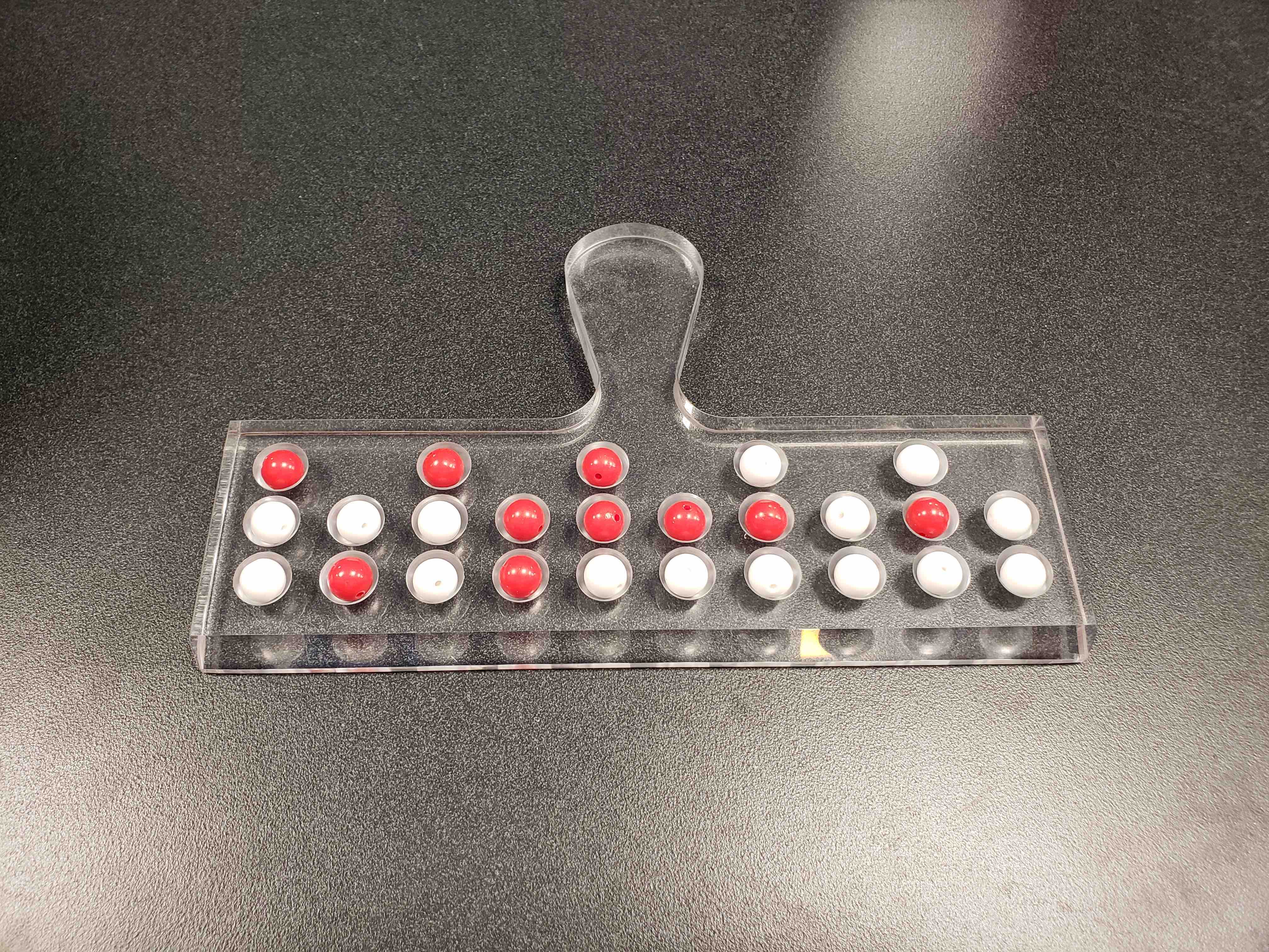 Tactile shovel for sampling n = 25 balls